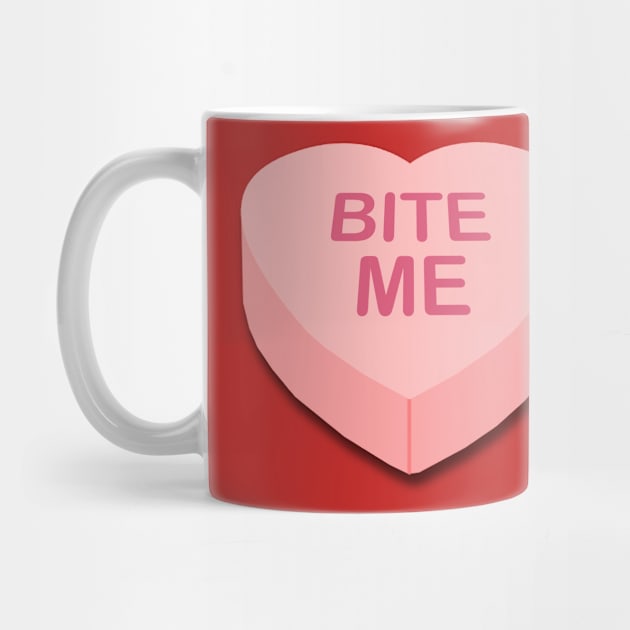 Candy Heart Bite Me by PopCultureShirts